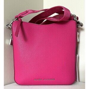New Marc Jacobs Drifter Swing Pack Crossbody Leather Bag Hot Pink